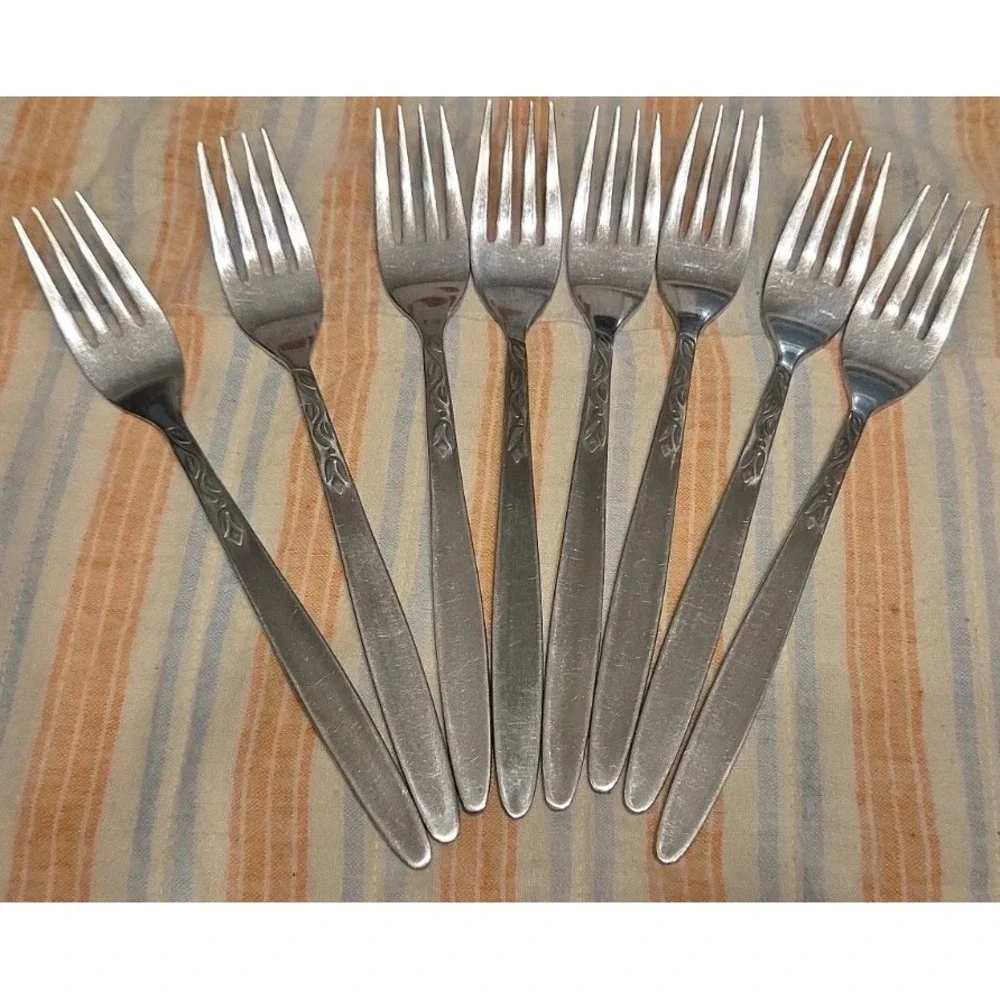 8 Settings  AMEFA Tulip Time Holland Stainless Flatware 40pcs in Roll Keeper